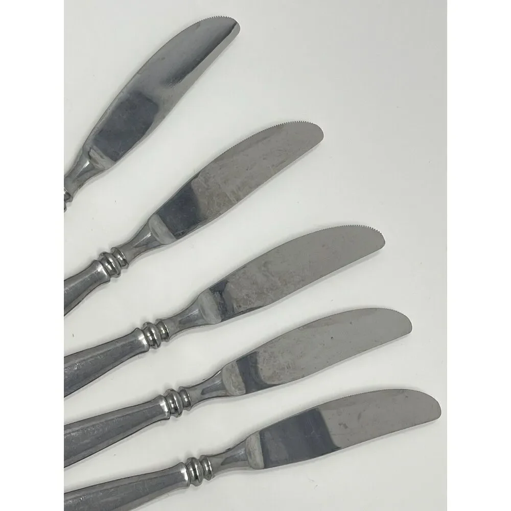 Reed & Barton Rebacraft Japan Stainless Perth Dinner Knife 8 3/8” Set Of 5